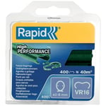 VR16 - Agrafes à Grillage en Acier Galvanisé, Plastifié Vert, Compatible avec les Grillages 2-8 mm, Idéal pour Sécuriser Cages & Clôtures, 400 Pièces, Emballage sous Blister (40108797)