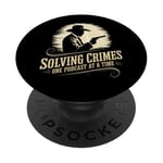 Détective Fan Solving Crimes One Podcast At A Time PopSockets PopGrip Adhésif