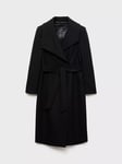 Mango Sirenita Wool Blend Wrap Coat