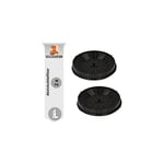 Drehflex Lot de 2 filtres à charbon actif compatibles avec diverses hottes aeg Electrolux 4055171138 405517113-8 405521750-1 405