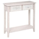 Console Design 2 Tiroirs "Hina" 80cm Blanc