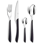 Amefa ECLAT Stainless Steel 16-Piece Handle Cutlery Set, Set of 16, Black