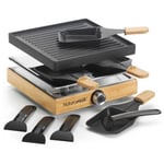 Appareil à raclette - Naturamix - RACWOOD4 - 4 personnes - 750W - Antiadhésif