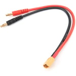 Sjlerst - Rubberskin Adaptateur de Connecteur Mâle Fiche XT60 à Fiche Banane Connecteur mâle Bullet 4.0mm 4mm avec Câble 12AWG 20CM Adaptateur et