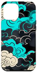 Coque pour iPhone 12 Pro Max Turquoise au-dessus des nuages, graphique de couleur turquoise