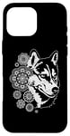 iPhone 16 Pro Max Wolf with mandala figures, Indian, yoga Case