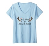 Womens Most Likely To Jingle All The Way V-Neck T-Shirt