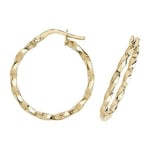 James Moore TH ER1008-20 9k Yellow Gold Hoop Earrings 20 mm Jewellery