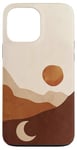 iPhone 13 Pro Max Aesthetic Boho Day and Night Pattern Sun and Moon Art Case