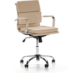 Fauteuil de Bureau Fenix inclinable Taupe, Cuir synthétique - taupe