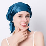 (One SizeTeal) 100 % Natural Mulberry Silk Night Silk Cap Unilakka Pure Silk Hair Wrap Sleeping Pipo Naisten Tytölle 19 Äiti