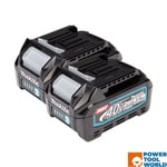 Makita BL4025 40v Max XGT 2.5Ah Li-Ion Battery 191B36-3 Twin Pack