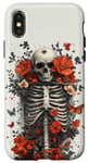 iPhone X/XS Skeleton Ribcage Anatomy with Flowers Butterflies Case