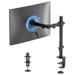 Suptek Support Écran PC, Bras de Moniteur pour Écran LCD LED 13-32 Pouces, 2 Options de Montage, Hauteur Réglable, Inclinaison et Pivotant, VESA 75/100 mm Bras Ecran Pied Ecran PC Noir- MD9421