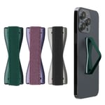 Set of 3x Smartphone Phone Finger Straps Grips - Metallic Teal Metallic Berry 