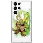 ERT GROUP mobile phone case for Samsung S22 ULTRA original and officially Licensed Star Wars pattern Yoda 005 optimally adapted to the shape of the mobile phone, case made of TPU