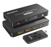 Multi HDMI, Multiprise HDMI 4K Switch HDMI 3 Entrées 1 Sortie, Commutateur HDMI avec Télécommande Splitter HDMI Full HD 4K, HDMI Switch 3 Ports pour TV, PS5, Lecteur Blu-Ray, DVD, Xbox(Noir)