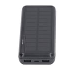 Solar Power Bank 30000mAh Capacity Dual USB Port Portable For Outdoor Camping HG