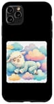 Coque pour iPhone 11 Pro Max Llama Sleeping In Pyjamas, Among Clouds. Pyjama de nuit ciel