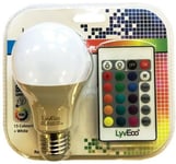 LyvEco Remote Controlled 15 Colour Changing LED GLS Lamp Bulb 9W 800lm ES E27