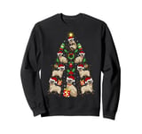 Siamese Cat Xmas Decoration Santa Siamese Cat Christmas Tree Sweatshirt