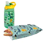 NERTHUS FIH 1004 SET Bouteille Tritan + Lunchbox + Sac sandwich + Sac à dos Dinosaures