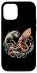 Coque pour iPhone 12/12 Pro Planche de surf Octopus Kraken Surf Board Ocean Surfer