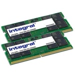 Integral 32GB DDR5 So-DIMM Kit de RAM (2X 16GB) 5200MT/s PC5-41600 sans Tampon Non-ECC 1,1V CL42 Module de mémoire pour Ordinateur Portable/Macbook/Tablette/NUC/NAS