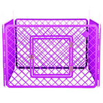 Iris Ohyama, Parc pour Chien Intérieur, Extérieur avec 4 Panneaux & Porte Verrouillable, H60cm, Modulable, Violet, Cage, Enclos, Cloture pour Chiens, Chiot, Chat, Lapin, Rongeur, Plastique, H-604