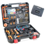 Caisse à Outils FISHTEC 108 Outils et Accessoires - 1 Perceuse , Visseuse, Dévisseuse Rechargeable - Batterie 12V