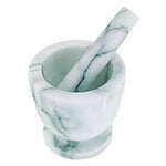 Judge H356 White Marble Mortar and Pestle Spice Grinder or Herb Crusher in Gift Box 16cm High x 10cm Diameter - 25 Year Guarantee