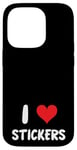 iPhone 14 Pro I Love Stickers - Heart - Art Artist Journal Journaling Case