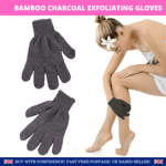 Exfoliating Gloves Body Scrub Exfoliator Natural Bamboo Shower Bath Mitts Skin