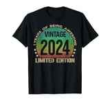 1 Year Old Gifts Vintage 2024 Limited Edition 1st Birthday T-Shirt