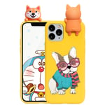 ZhuoFan Case for iPhone SE 3 5G 2022/7/8/SE 2 2020 4.7'' - Cute 3D Funny Cartoon Soft TPU Silicone for iPhone SE 3 5G 2022 Cover Phone Case for Girls, Shockproof Candy Colour Yellow Dog Skin Shell