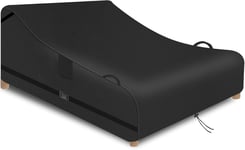 Housse De Chaise Longue Pour 2 Personnes Tissu Oxford 600d Robuste Avec Boucles, Imperméable, Coupe-Vent, Résistant Aux Uv Housse De Double Chaise Longue D'extérieur (210 * 160cm,Schwarz)