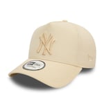 NEW ERA NEW YORK YANKEES BASEBALL CAP.9FORTY E FRAME LEAGUE CREAM SNAP HAT W24