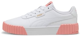 PUMA Femme Carina 3.0 Basket, White-Pink Fruit Gold, 37.5 EU