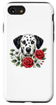 Coque pour iPhone SE (2020) / 7 / 8 Roses Flowers Dalmatian Dalmatians Dal Dally Dog