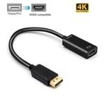 court x4K - Adaptateur DisplayPort vers HDMI 4K, convertisseur mâle, DP vers femelle, câble TV HD, adaptateur Audio et vidéo pour PC TV