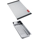 Set accessoires éviers Mythos Inox : Rollmat + panier égouttoir Franke