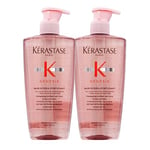 Kérastase Shampooing Cheveux Normaux à Secs et Affaiblis Bain Fortifiant et Démêlant Bain Nutri-Fortifiant Genesis 2 x 500 ml