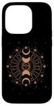 iPhone 14 Pro Celestial Moon Phase Boho Mystical Moon And Sun Astronomy Case