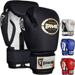 Farabi Sports Boxningshandske för barn Muay Thai Kickboxningshandske Svart 6-OZ Svart 6 oz