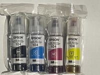 104 Genuine Epson ink - original multipack for ECO- Tank printers bk, cy, mg, ye