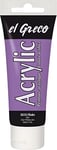 Kreul 28335 - El Greco Acrylic, tube de 75 ml en lilas, peinture acrylique brillante hautement pigmentée, qualité d'étude, peut être peinte avec du beurre, pour la peinture pâteuse