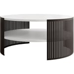 Bestmobilier - Cruz - table basse - blanc et noir - 75 cm