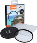 Rollei Extremium UV Round Filter 49 mm - UV filter and protective filter with titanium ring made of Gorilla glass with special coating - Size: 49 mm