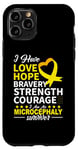 Coque pour iPhone 11 Pro Ruban jaune de sensibilisation à la microcéphalie - Soutien de l'amour et de l'espoir