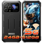 Blackview BL8000 5G Rugged Smartphone Unlocked 2024, 24GB RAM+512GB ROM, 120Hz 2.4K 6.78" FHD+ Rugged Phones, 50MP+16MP Camera, 8800mAh+33W, IP68/IP69K Waterproof Android Phones, 5G, NFC, Fingerprint